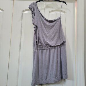 Express Gray One Shoulder Mini Dress
